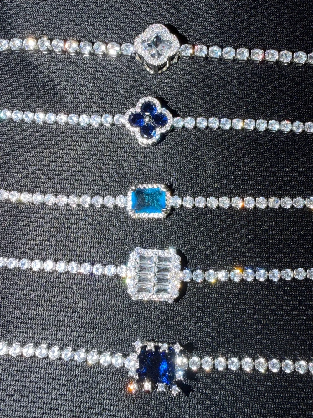 (10) Tennis Bracelet Set – No Brand